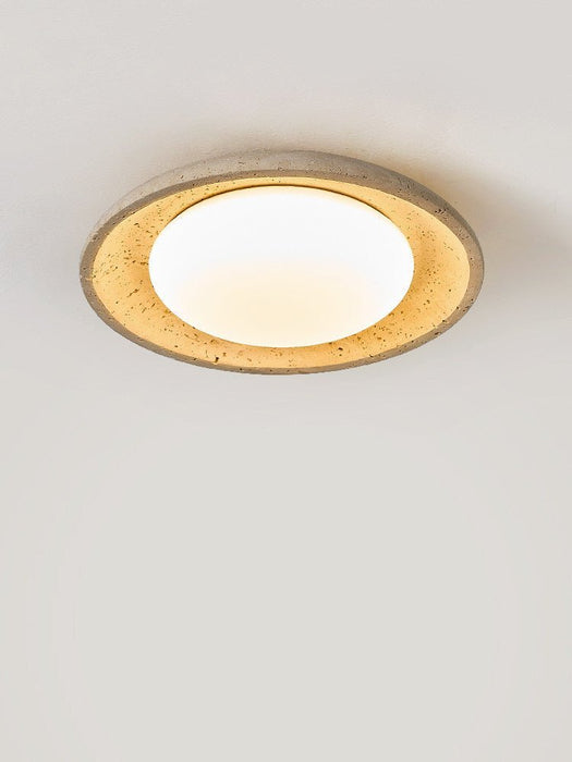 Lunara Yellow Travertine Ceiling Light - Simprolos