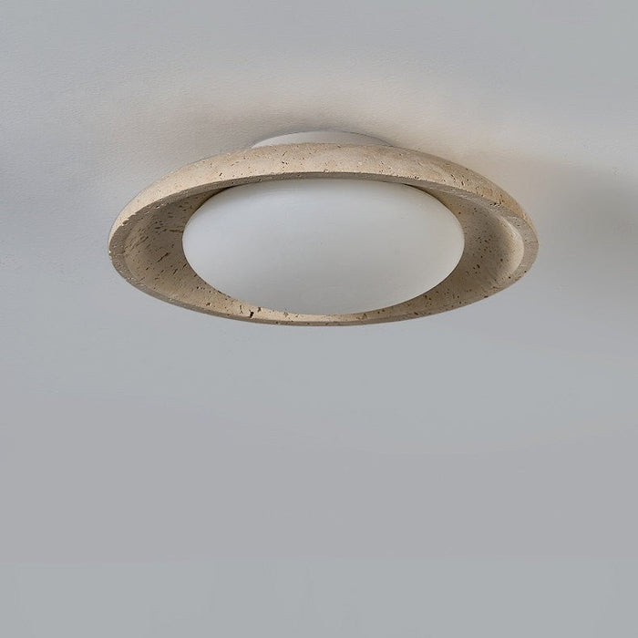 Lunara Yellow Travertine Ceiling Light - Simprolos