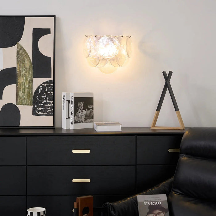 Lunaria Disc Murano Wall Lamp - Simprolos