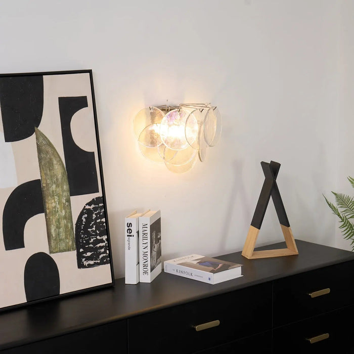 Lunaria Disc Murano Wall Lamp - Simprolos
