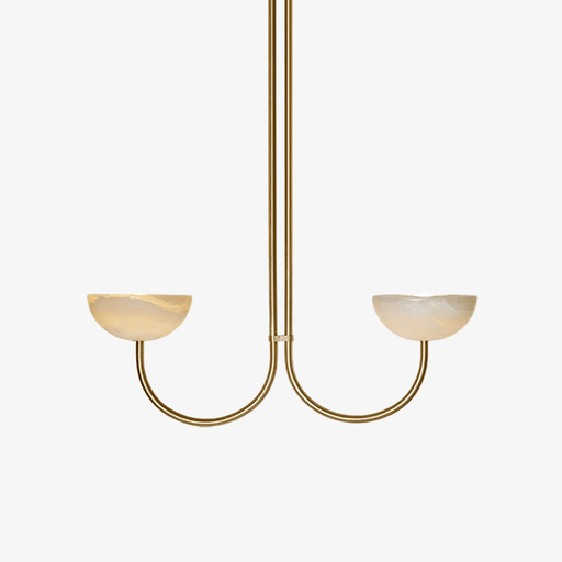 Lunaris Duo Alabaster Pendant Lamp - Simprolos