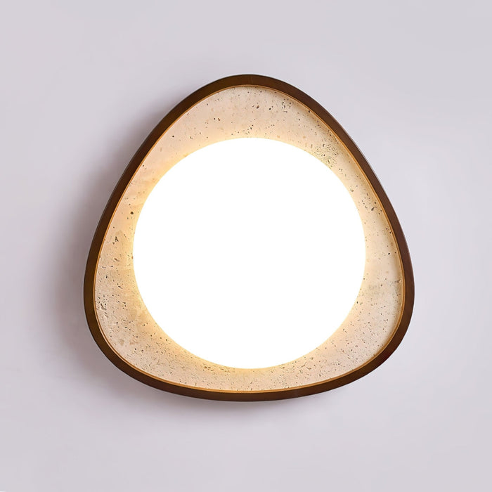 Lunaro Moonstone Travertine Ceiling Light - Simprolos