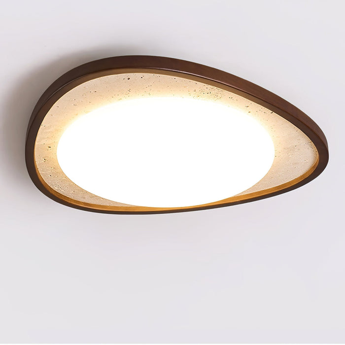 Lunaro Moonstone Travertine Ceiling Light - Simprolos