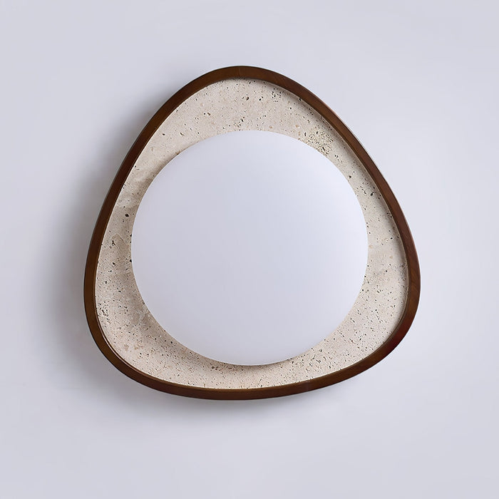 Lunaro Moonstone Travertine Ceiling Light - Simprolos