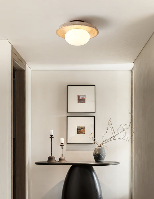 Lunaro Travertine Ceiling Lamp - Simprolos