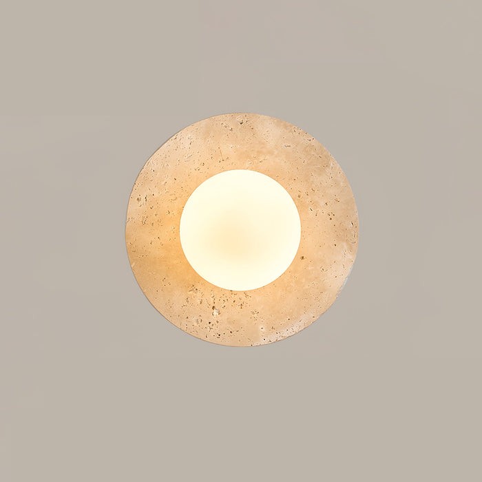 Lunaro Travertine Sconce - Simprolos