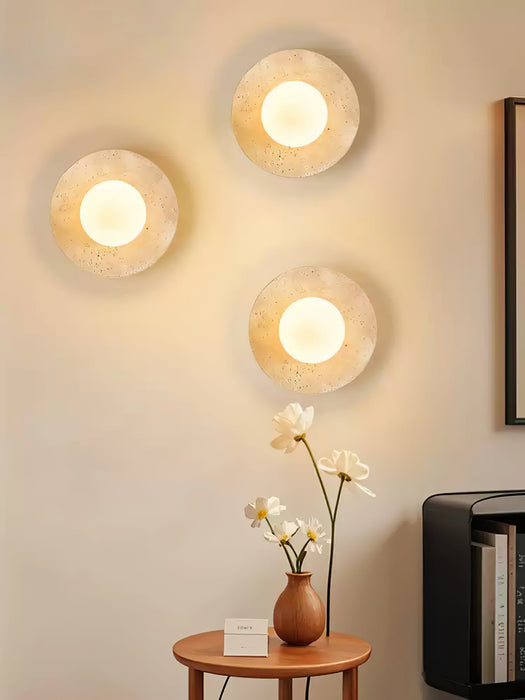 Lunaro Travertine Sconce - Simprolos