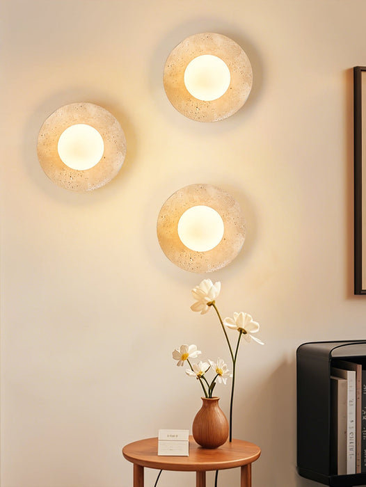 Lunaro Travertine Sconce - Simprolos