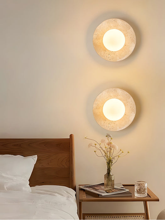 Lunaro Travertine Sconce - Simprolos