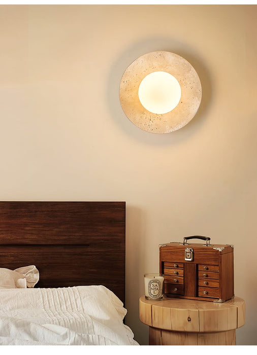 Lunaro Travertine Sconce - Simprolos