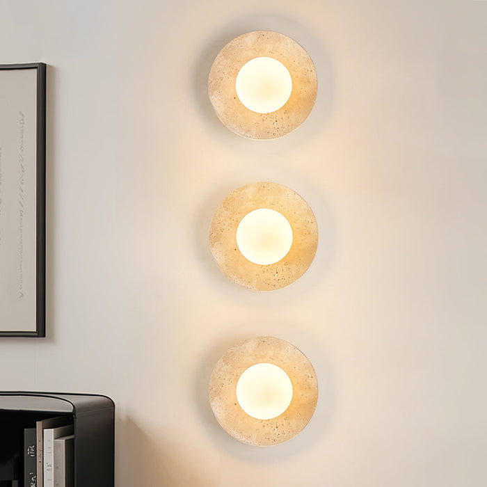 Lunaro Travertine Sconce - Simprolos