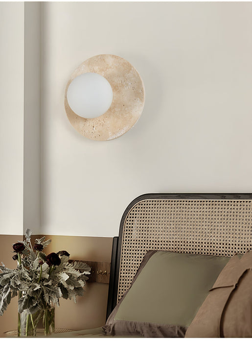 Lunaro Travertine Sconce - Simprolos