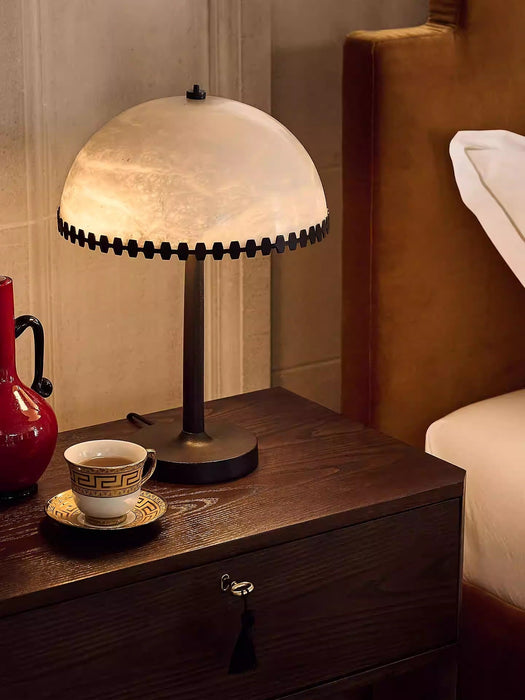 Lunarra Dome Alabaster Table Lamp - Simprolos
