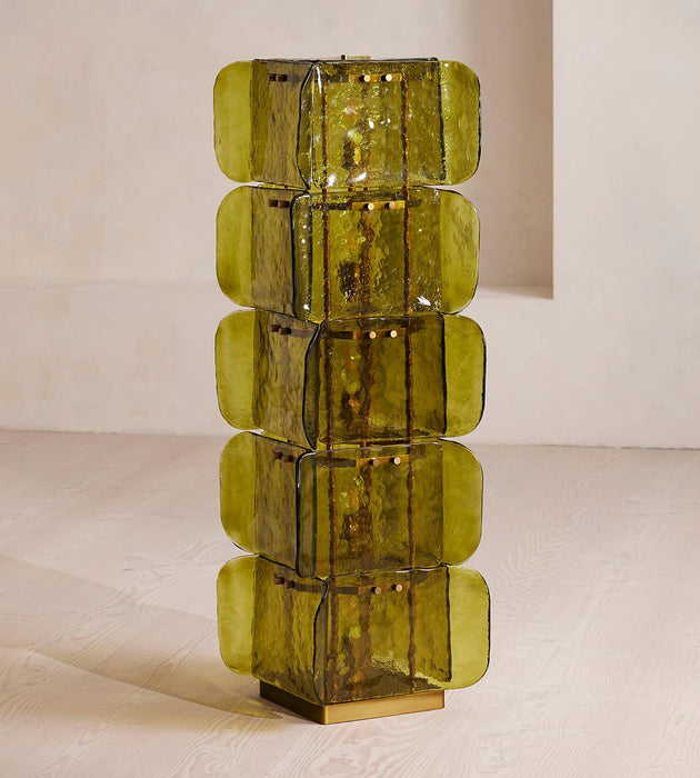Lush Glass Tower Floor Lamp - Simprolos