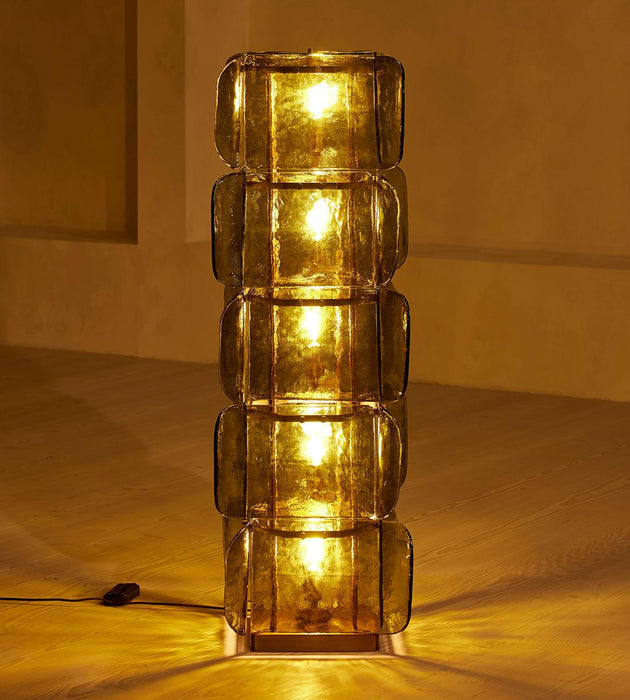Lush Glass Tower Floor Lamp - Simprolos