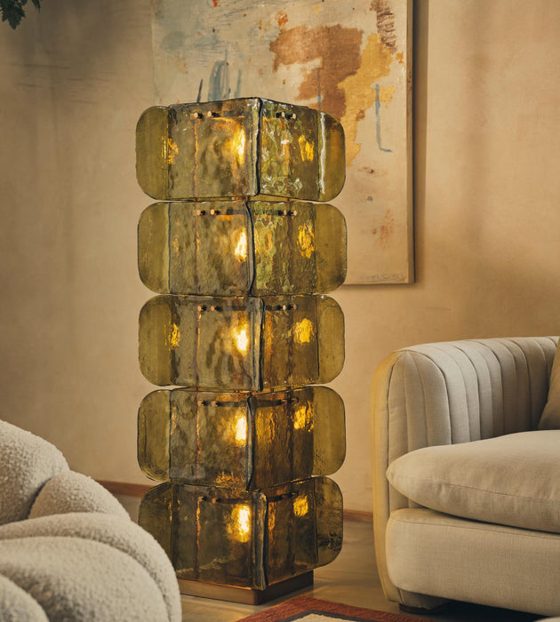 Lush Glass Tower Floor Lamp - Simprolos