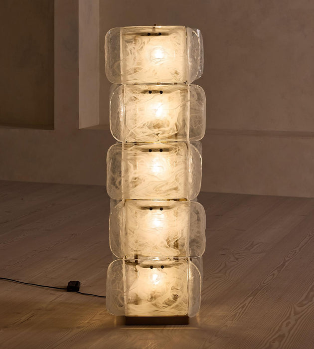 Lush Glass Tower Floor Lamp - Simprolos