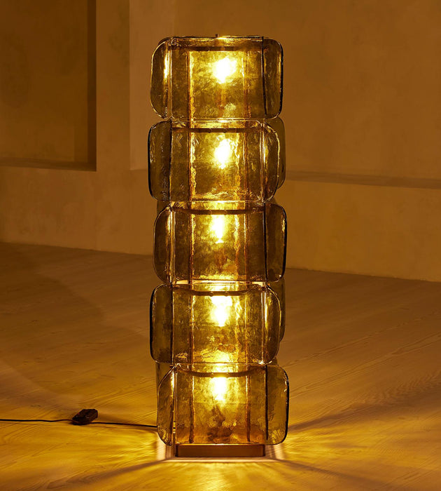 Lush Glass Tower Floor Lamp - Simprolos