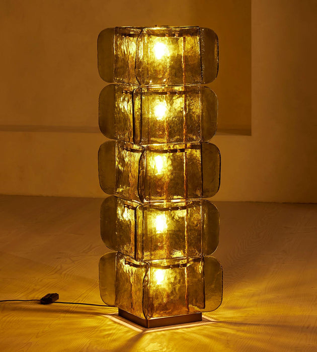 Lush Glass Tower Floor Lamp - Simprolos