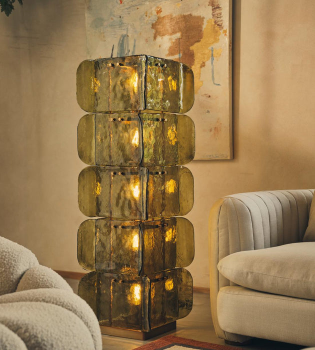 Lush Glass Tower Floor Lamp - Simprolos