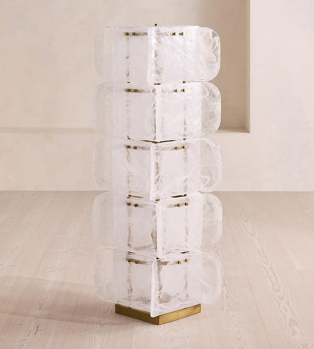 Lush Glass Tower Floor Lamp - Simprolos