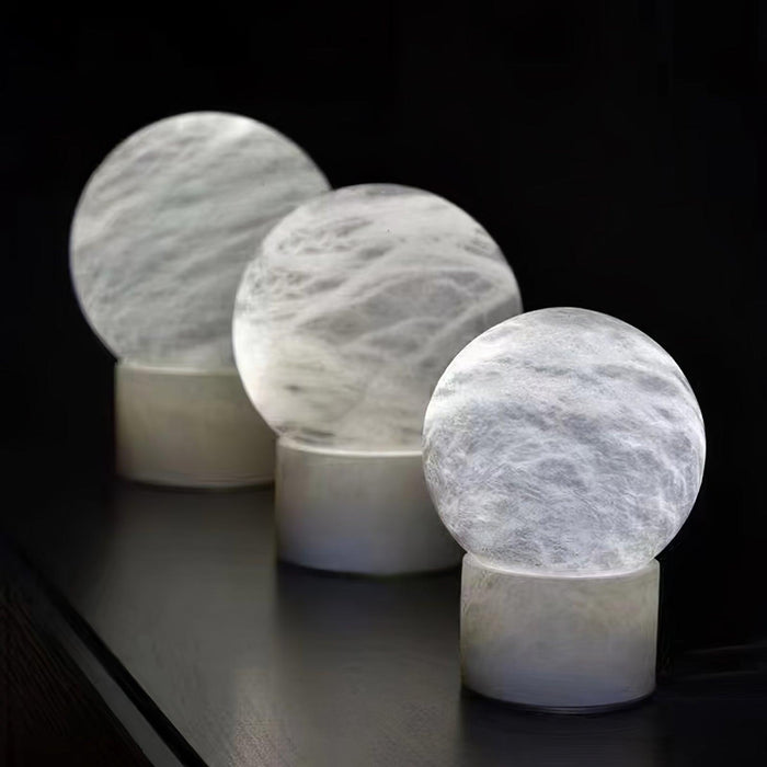 Marble Ball Alabaster Table Lamp - Simprolos
