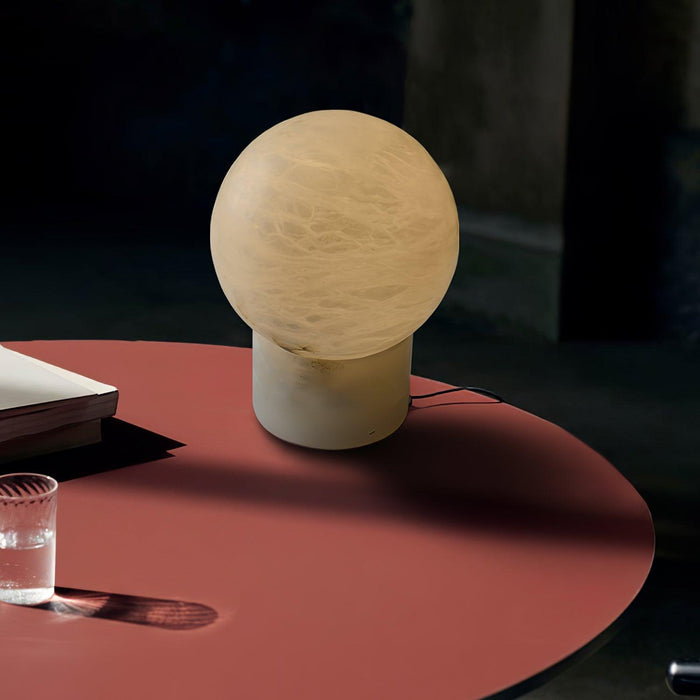 Marble Ball Alabaster Table Lamp - Simprolos