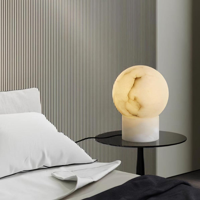 Marble Ball Alabaster Table Lamp - Simprolos