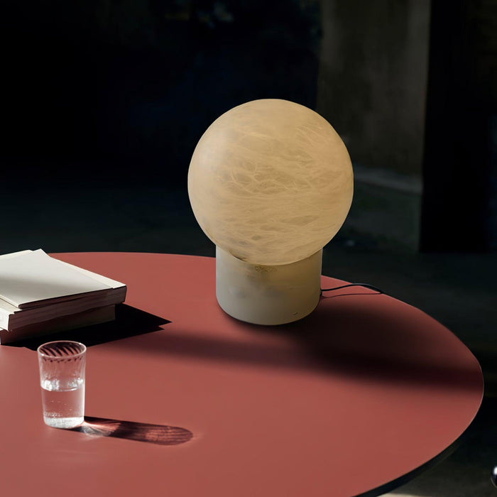 Marble Ball Alabaster Table Lamp - Simprolos