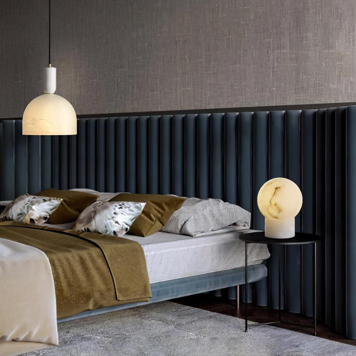 Marble Ball Alabaster Table Lamp - Simprolos