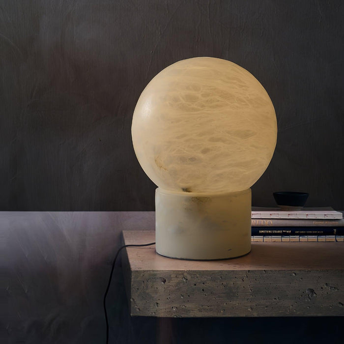 Marble Ball Alabaster Table Lamp - Simprolos