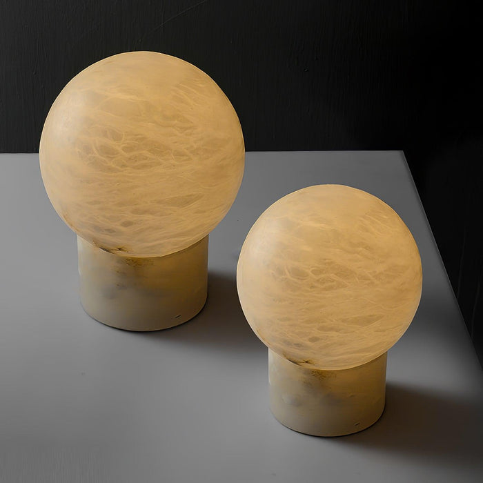 Marble Ball Alabaster Table Lamp - Simprolos