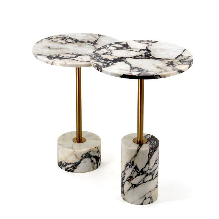 Marble Duo Side Table - Simprolos