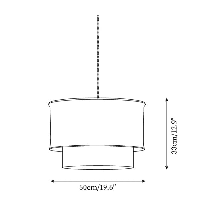 Mariela Fabric Pendant Lamp - Simprolos