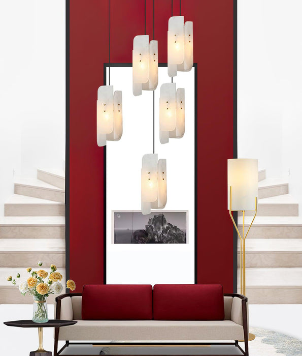 Megalith Mini Alabaster Pendant Light - Simprolos