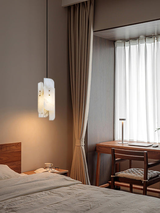 Megalith Mini Alabaster Pendant Light - Simprolos