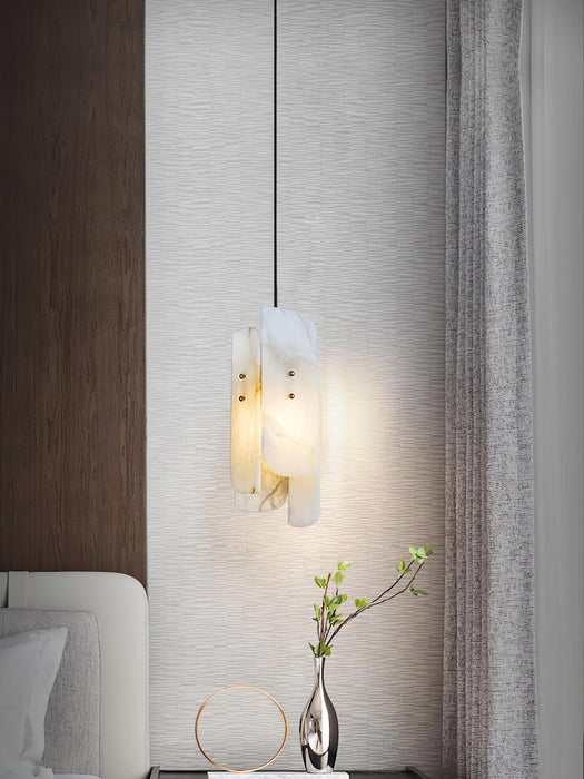 Megalith Mini Alabaster Pendant Light - Simprolos
