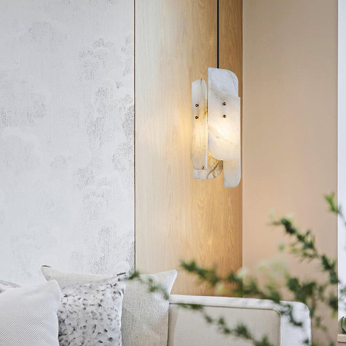 Megalith Mini Alabaster Pendant Light - Simprolos