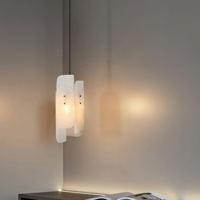 Megalith Mini Alabaster Pendant Light - Simprolos