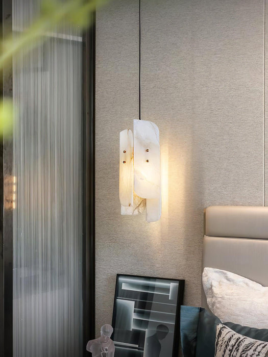 Megalith Mini Alabaster Pendant Light - Simprolos