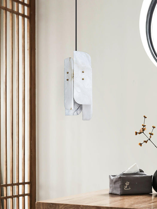 Megalith Mini Alabaster Pendant Light - Simprolos