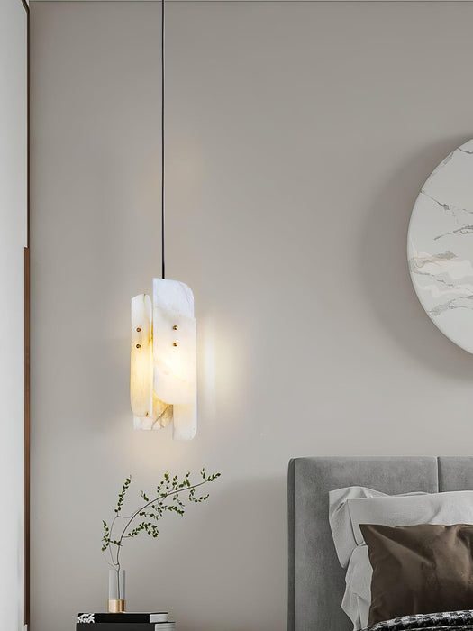 Megalith Mini Alabaster Pendant Light - Simprolos