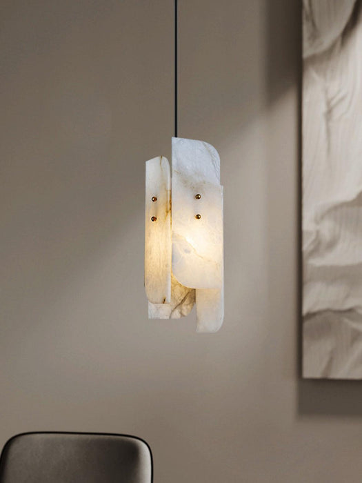 Megalith Mini Alabaster Pendant Light - Simprolos