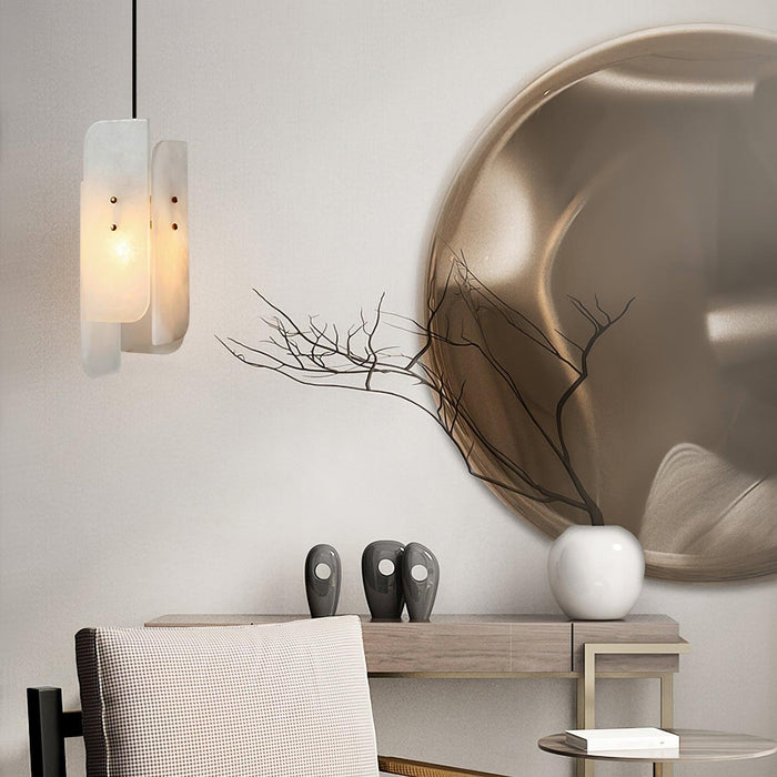 Megalith Mini Alabaster Pendant Light - Simprolos