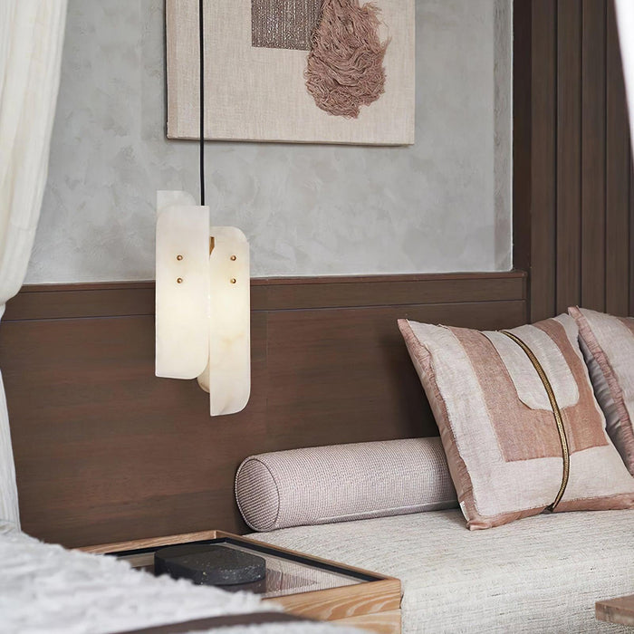 Megalith Mini Alabaster Pendant Light - Simprolos