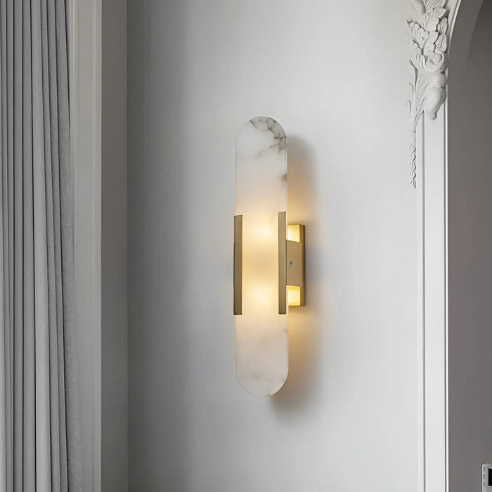 Melange Elongated Alabaster Wall Lamp - Simprolos