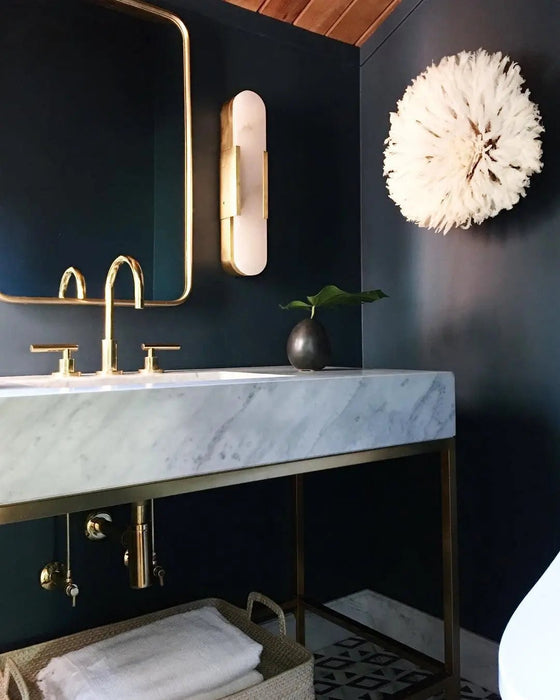 Melange Elongated Alabaster Wall Lamp - Simprolos