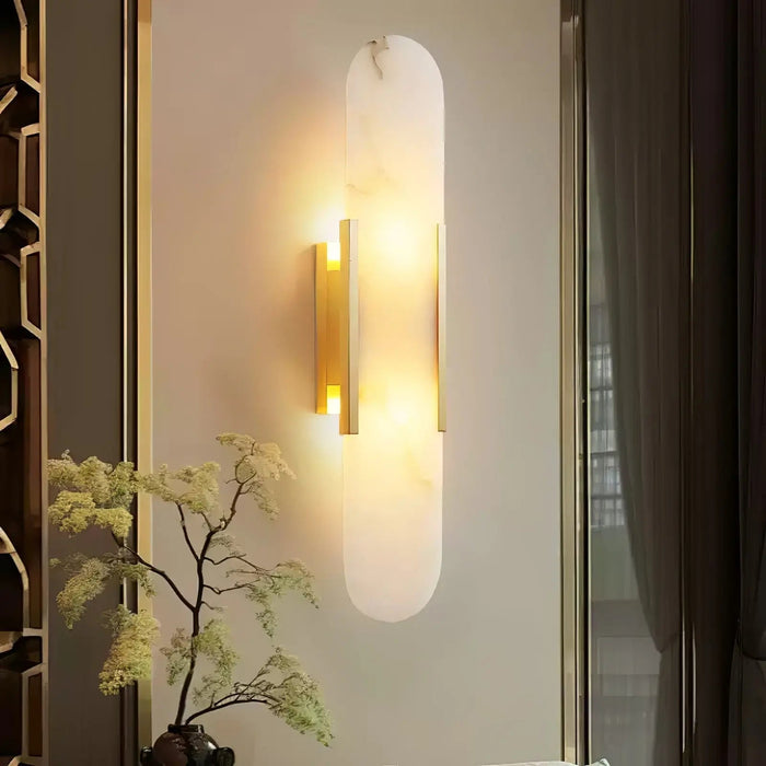 Melange Elongated Alabaster Wall Lamp - Simprolos