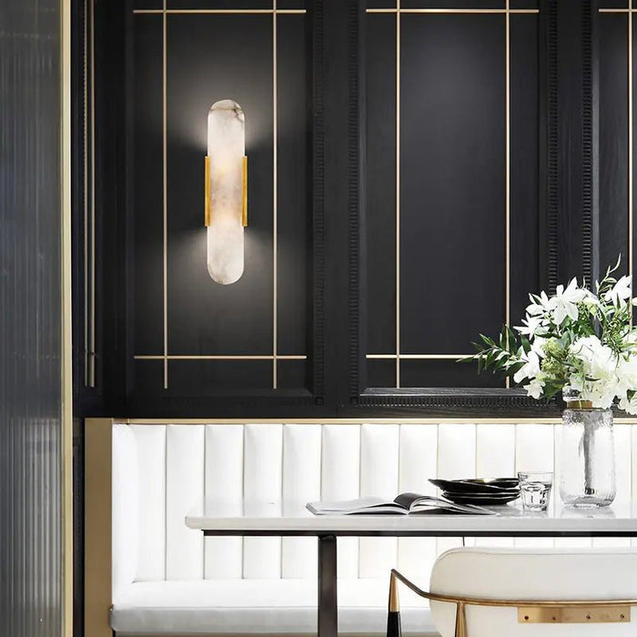 Melange Elongated Alabaster Wall Lamp - Simprolos