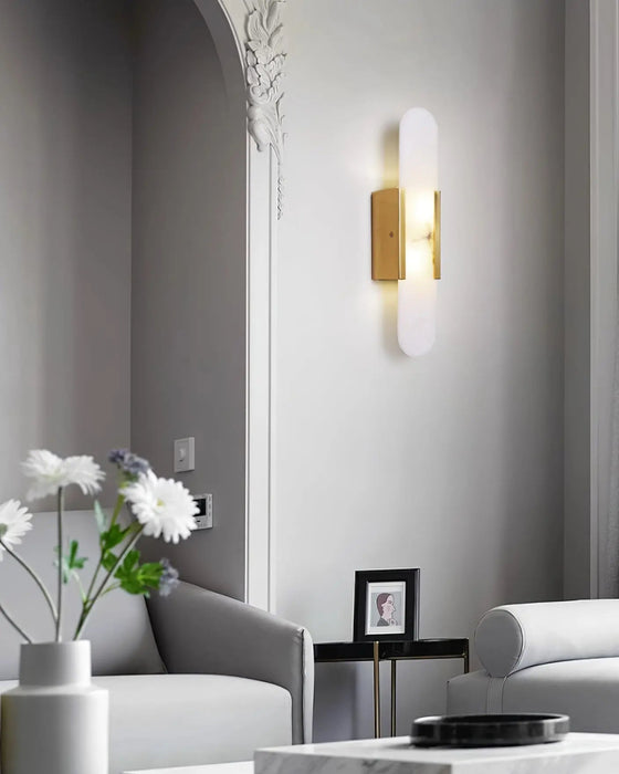 Melange Elongated Alabaster Wall Lamp - Simprolos